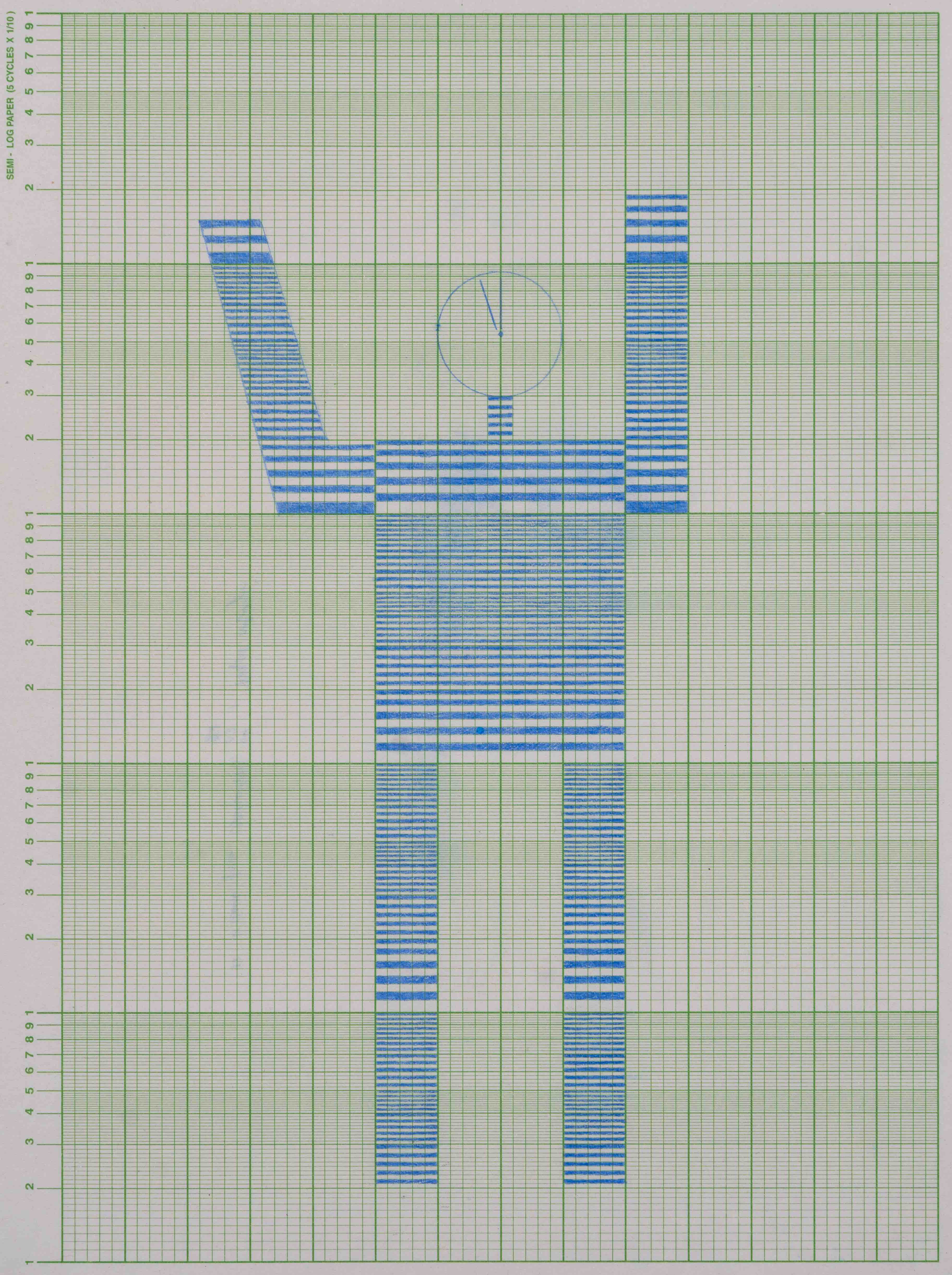 Koyal Raheja, pencil drawing on graph paper, contemporary